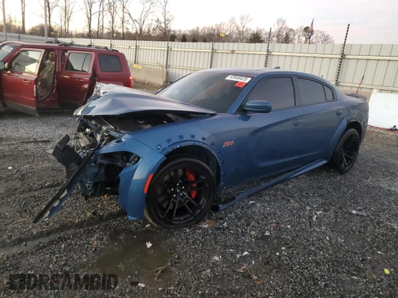 2022 Dodge Charger Scat Pack with VIN 2C3CDXGJ5NH193942, listed as a Copart auction lot 47988885 with 44,115 mi miles and Salvage Title. Bid and sale history available at carsss.com. Image 1.