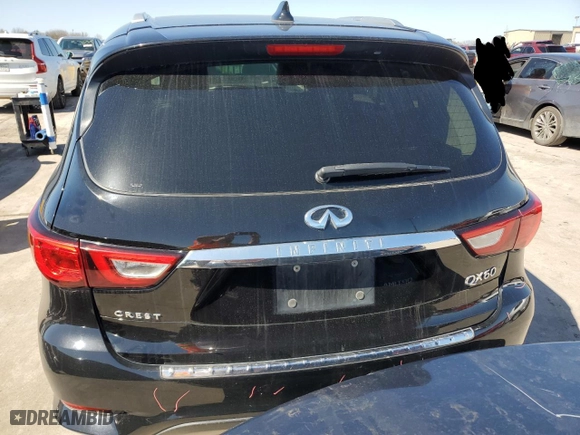 2017 Infiniti QX60 with VIN 5N1DL0MN6HC556236, listed as a Copart auction lot 48852835 with 143240 miles and Salvage Title. Bid and sale history available at carsss.com. Image 6.