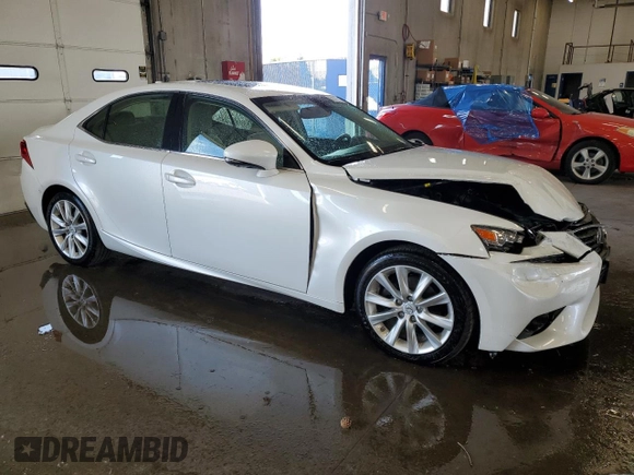 2015 Lexus IS 250 with VIN JTHCF1D22F5016112, listed as a Copart auction lot 62110655 with 85,036 mi miles and Salvage title. Bid and sale history available at DreamBid. Image 4.