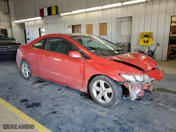2008 Honda Civic Cpe EX with VIN 2HGFG12878H530117, listed as a Copart auction lot 87653315 with 185,056 mi miles and Salvage Title. Bid and sale history available at carsss.com. Image 4.