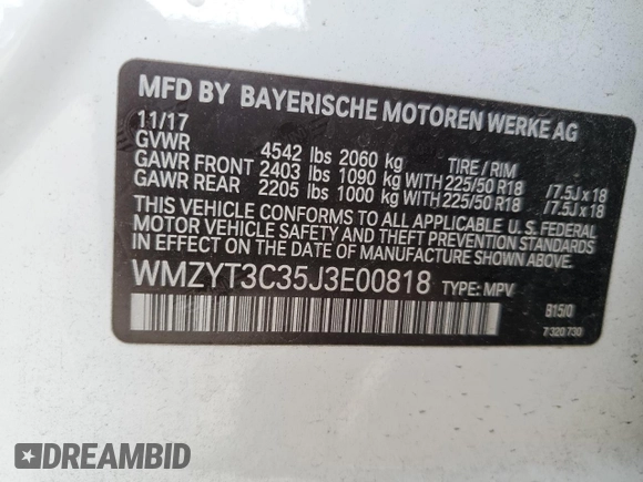 2018 MINI Countryman Cooper S with VIN WMZYT3C35J3E00818, listed as a Copart auction lot 47481535 with 81,372 mi miles and Salvage Title. Bid and sale history available at carsss.com. Image 14.