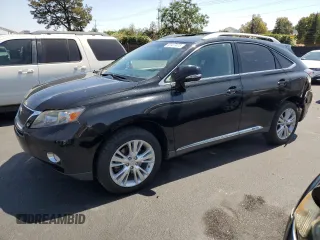 2011 Lexus RX 450h with VIN JTJBC1BA2B2421668, listed as a Copart auction lot 62427415 with 175,321 mi miles and Salvage title. Bid and sale history available at DreamBid. Image 1.