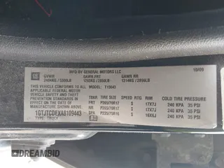 2010 GMC Canyon SLE1 z VIN 1GTJTCDEXA8109443, wystawiony jako IAAI lot #42240716 z przebiegiem 160 500 mil mil oraz . Historia ofert i sprzedaży dostępna na DreamBid. Obrazek 9.
