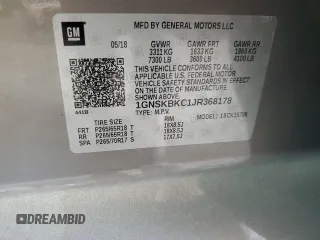 2018 Chevrolet Tahoe LT с VIN 1GNSKBKC1JR368178, выставлен на аукционе Copart как лот 60198975 с пробегом 127 651 миль миль и Списание • Salvage title. История ставок и продаж доступна на DreamBid. Изображение 13.