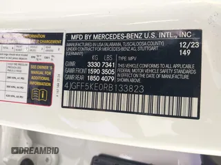 2024 Mercedes-Benz GLS 450 z VIN 4JGFF5KE0RB133823, wystawiony jako IAAI lot #42096277 z przebiegiem 21 828 mil mil oraz . Historia ofert i sprzedaży dostępna na DreamBid. Obrazek 9.