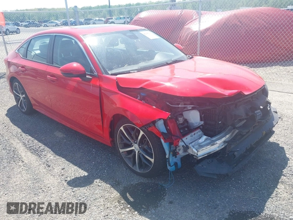 2024 Honda Civic Touring with VIN 2HGFE1F97RH302435, listed as a IAAI auction lot 42155203 with 23,494 mi miles and . Bid and sale history available at DreamBid. Image 1.