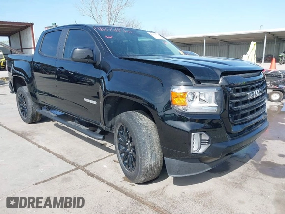2022 GMC Canyon 2WD Elevation with VIN 1GTG5CEN5N1151794, listed as a IAAI auction lot 41876656 with 57,305 mi miles. Bid and sale history available at carsss.com. Image 1.