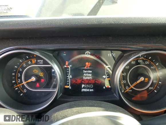2021 Jeep Wrangler Unlimited Sport Altitude with VIN 1C4HJXDG3MW563434, listed as a Copart auction lot 77968474 with 29,834 mi miles and Salvage Title. Bid and sale history available at carsss.com. Image 9.