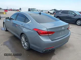 2015 Hyundai Genesis 5.0L with VIN KMHGN4JF1FU096051, listed as a IAAI auction lot 41771204 with 74,038 mi miles. Bid and sale history available at carsss.com. Image 3.