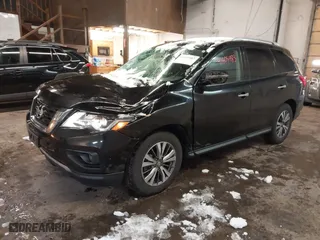 2019 Nissan Pathfinder S with VIN 5N1DR2MM6KC645748, listed as a IAAI auction lot 41605483 with 12609 miles. Bid and sale history available at carsss.com. Image 17.
