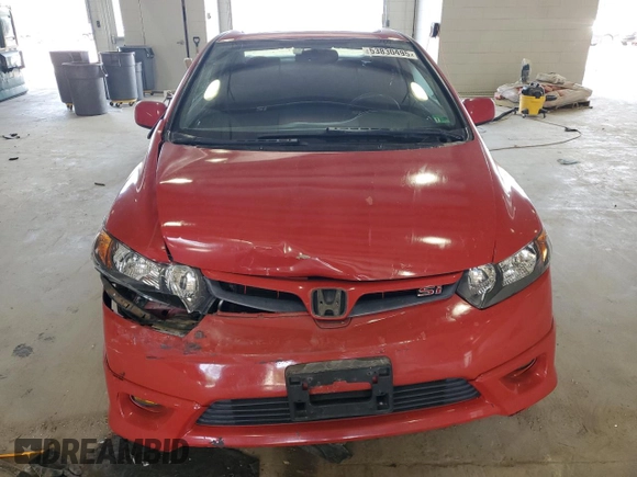 2007 Honda Civic Si with VIN 2HGFG21537H701361, listed as a Copart auction lot 53830495 with 211,471 mi miles and Salvage Title. Bid and sale history available at DreamBid. Image 5.