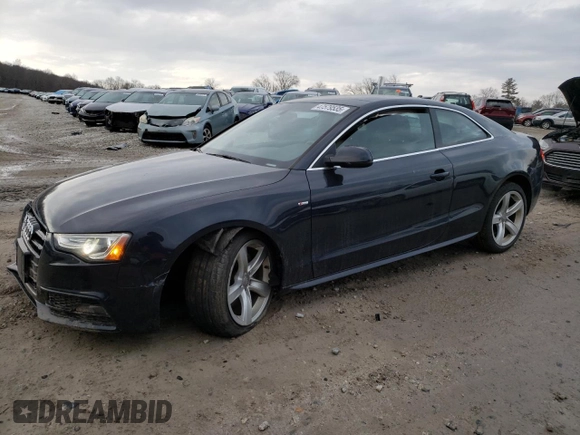 2016 Audi A5 Premium Plus with VIN WAUM2AFR4GA022804, listed as a Copart auction lot 47579535 with 95,829 mi miles and Salvage Title. Bid and sale history available at carsss.com. Image 1.