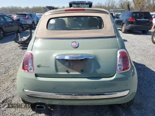 2012 FIAT 500 Gucci with VIN 3C3CFFER8CT381436, listed as a Copart auction lot 50696735 with 26,278 mi miles and Salvage Title. Bid and sale history available at carsss.com. Image 6.