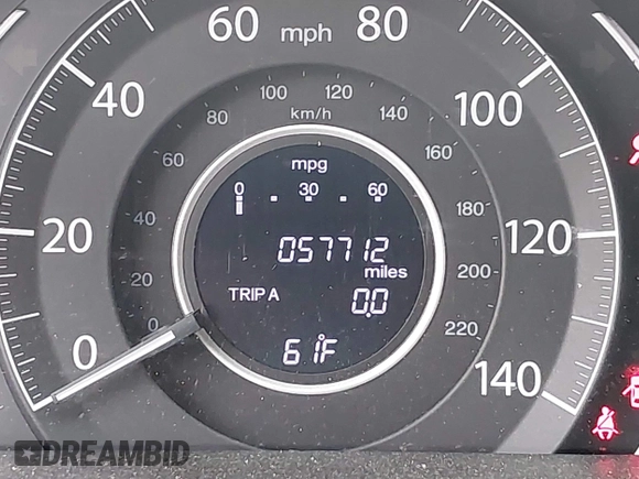 2014 Honda CR-V LX with VIN 2HKRM3H30EH551163, listed as a IAAI auction lot 42109975 with 57,712 mi miles. Bid and sale history available at carsss.com. Image 16.