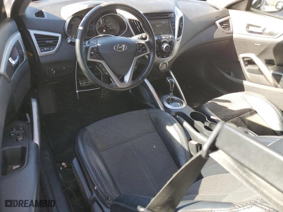 2013 Hyundai Veloster w/Gray Int with VIN KMHTC6AD6DU154098, listed as a Copart auction lot 77260374 with 159,049 mi miles and Non Repairable. Bid and sale history available at carsss.com. Image 8.