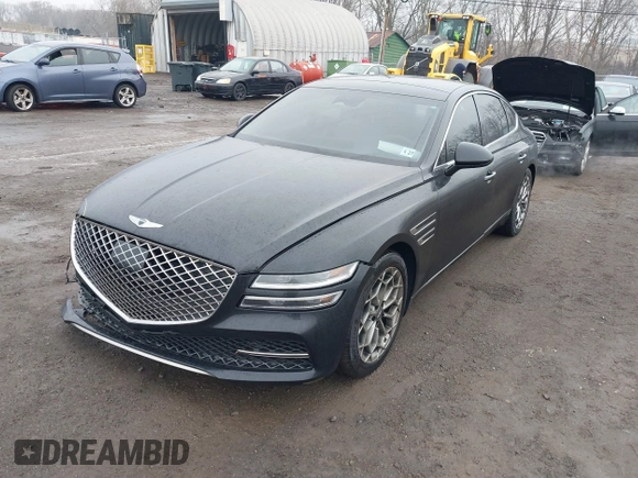 2022 Genesis G80 2.5T with VIN KMTGB4SC7NU131743, listed as a IAAI auction lot 41466806 with 28,618 mi miles and . Bid and sale history available at DreamBid. Image 2.