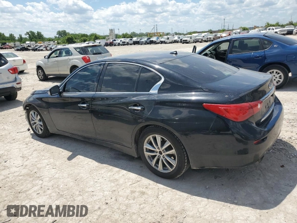 2014 Infiniti Q50 Premium with VIN JN1BV7AP6EM691276, listed as a Copart auction lot 56111145 with 209,033 mi miles and Salvage title. Bid and sale history available at DreamBid. Image 2.