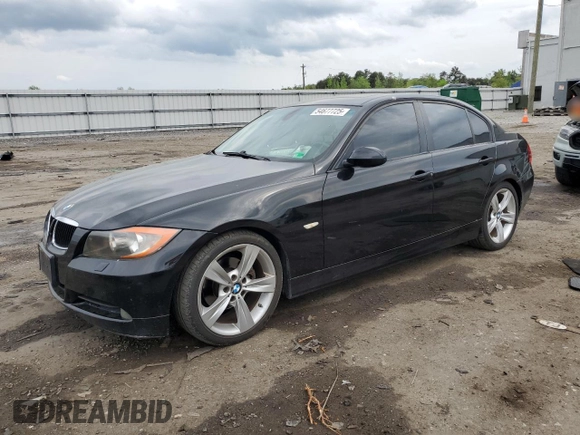 2007 BMW 3 Series 328i with VIN WBAVA33507KX82971, listed as a Copart auction lot 54677725 with 135,759 mi miles and Salvage Title. Bid and sale history available at DreamBid. Image 1.