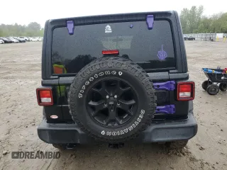 2020 Jeep Wrangler Unlimited Sport S with VIN 1C4HJXDG7LW170227, listed as a Copart auction lot 54739265 with 54,016 mi miles and Salvage title. Bid and sale history available at DreamBid. Image 6.