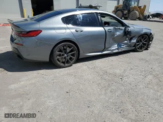 2025 BMW 8 Series M850i with VIN WBAGV8C02SCS15792, listed as a Copart auction lot 47324855 with 3,962 mi miles and Salvage Title. Bid and sale history available at carsss.com. Image 3.