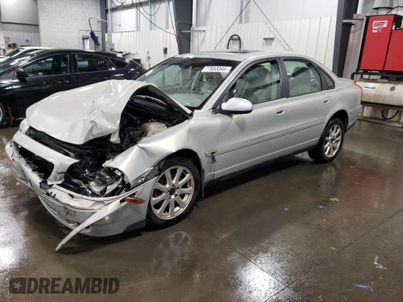 2004 Volvo S80 with VIN YV1TH59H241349926, listed as a Copart auction lot 77653344 with 0 mi miles and Non Repairable. Bid and sale history available at carsss.com. Image 1.