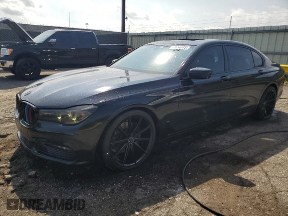 2016 BMW 7 Series 740i with VIN WBA7E2C56GG738788, listed as a Copart auction lot 60654015 with 96,059 mi miles and Clean title. Bid and sale history available at DreamBid. Image 1.