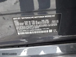 2021 BMW X5 xDrive40i with VIN 5UXCR6C01M9H56800, listed as a IAAI auction lot 41860035 with 51,779 mi miles. Bid and sale history available at carsss.com. Image 9.