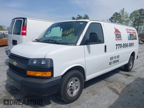 2021 Chevrolet Express Cargo with VIN 1GCWGBFP9M1258233, listed as a IAAI auction lot 41921251 with 96,729 mi miles and . Bid and sale history available at DreamBid. Image 16.