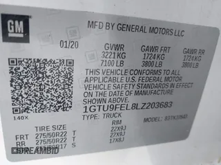 2020 GMC Sierra 1500 Denali z VIN 1GTU9FEL8LZ203683, wystawiony jako IAAI lot #42225894 z przebiegiem 42 577 mil mil oraz . Historia ofert i sprzedaży dostępna na DreamBid. Obrazek 9.