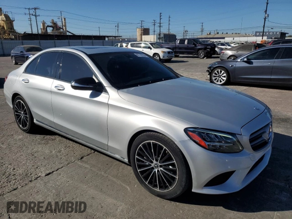 2021 Mercedes-Benz C 300 with VIN W1KWF8DB8MR632402, listed as a Copart auction lot 67762734 with 38,922 mi miles and Salvage Title. Bid and sale history available at carsss.com. Image 4.