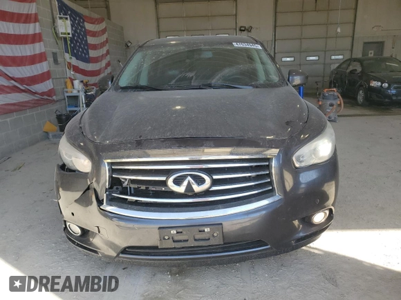 2013 Infiniti JX35 with VIN 5N1AL0MM7DC301244, listed as a Copart auction lot 47634945 with 116,533 mi miles and Salvage Title. Bid and sale history available at DreamBid. Image 5.