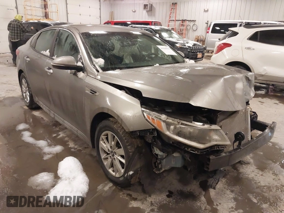 2017 Kia Optima LX with VIN 5XXGT4L33HG148897, listed as a IAAI auction lot 41565592 with 61,471 mi miles and . Bid and sale history available at carsss.com. Image 1.