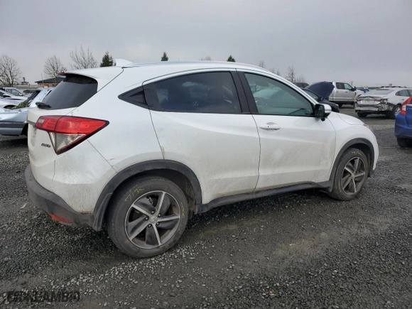 2022 Honda HR-V EX-L with VIN 3CZRU6H73NM708466, listed as a Copart auction lot 46943045 with 21,912 mi miles and Salvage Title. Bid and sale history available at carsss.com. Image 3.