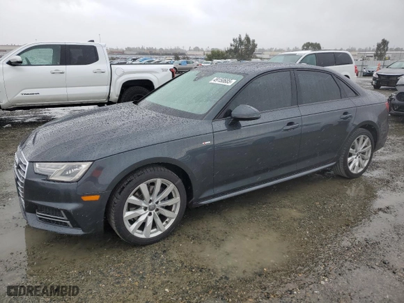 2018 Audi A4 Premium with VIN WAUKMAF47JA192104, listed as a Copart auction lot 49150685 with 183,762 mi miles and Clean Title. Bid and sale history available at carsss.com. Image 1.