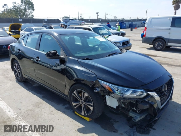 2020 Nissan Sentra SV z VIN 3N1AB8CV7LY270036, wystawiony jako IAAI lot #42323645 z przebiegiem 68 099 mil mil oraz . Historia ofert i sprzedaży dostępna na DreamBid. Obrazek 1.