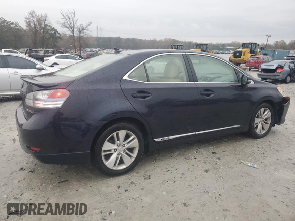 2010 Lexus HS 250h with VIN JTHBB1BA5A2037077, listed as a Copart auction lot 80104224 with 122,760 mi miles and Salvage Title. Bid and sale history available at DreamBid. Image 3.