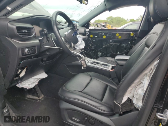 2023 Ford Explorer XLT with VIN 1FMSK8DH3PGA58229, listed as a Copart auction lot 58571525 with 64,536 mi miles and Salvage title. Bid and sale history available at DreamBid. Image 7.