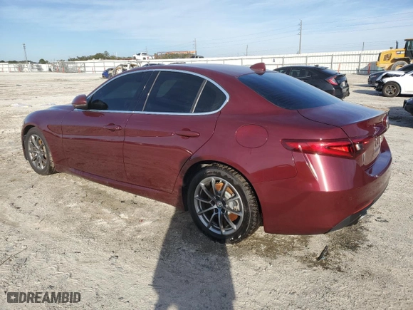 2018 Alfa Romeo Giulia with VIN ZARFAEBN2J7577821, listed as a Copart auction lot 89363685 with 0 mi miles and Non Repairable. Bid and sale history available at carsss.com. Image 2.