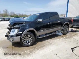 2018 Nissan Titan Pro-4X z VIN 1N6AA1E5XJN546088, wystawiony jako Copart lot #52848355 z przebiegiem Nie podano mil oraz Szkoda całkowita • Salvage title. Historia ofert i sprzedaży dostępna na DreamBid. Obrazek 1.