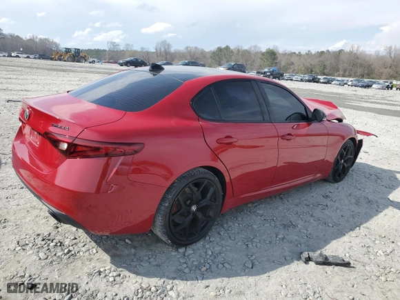 2019 Alfa Romeo Giulia Ti with VIN ZARFAMBN8K7622840, listed as a Copart auction lot 49124665 with 42,600 mi miles and Salvage Title. Bid and sale history available at carsss.com. Image 3.