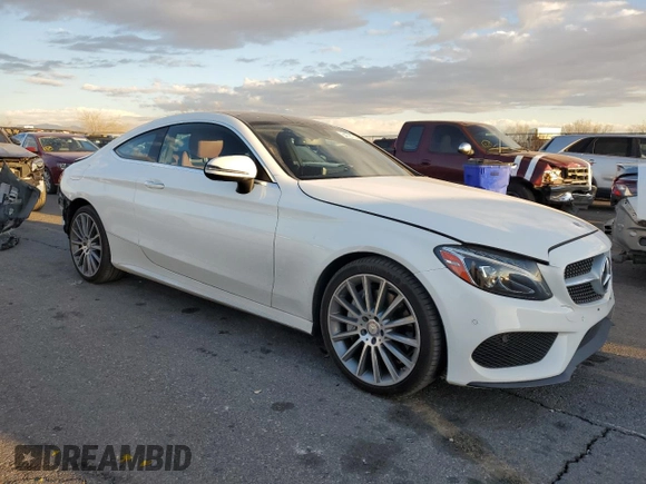 2017 Mercedes-Benz C 300 with VIN WDDWJ4JB8HF358637, listed as a Copart auction lot 84721744 with 56,442 mi miles and Salvage Title. Bid and sale history available at carsss.com. Image 4.