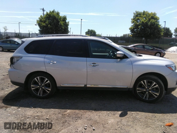 2017 Nissan Pathfinder SV with VIN 5N1DR2MN2HC602462, listed as a IAAI auction lot 39712096 with 74,298 mi miles and . Bid and sale history available at DreamBid. Image 13.