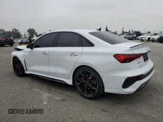 2023 Audi RS 3 z VIN WUAG4DGY2PA910584, wystawiony jako Copart lot #53393745 z przebiegiem 5 411 mil mil oraz Szkoda całkowita • Salvage title. Historia ofert i sprzedaży dostępna na DreamBid. Obrazek 2.