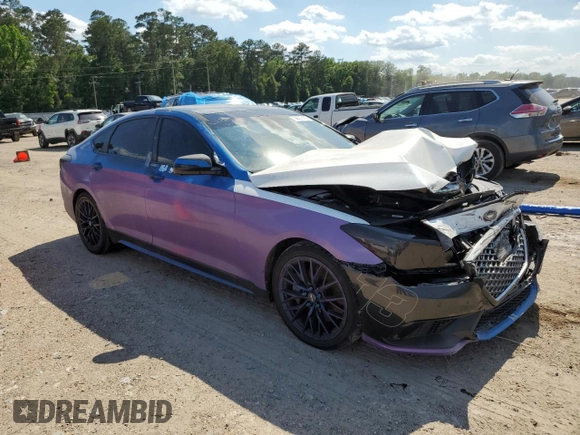 2018 Genesis G80 Sport z VIN KMHGN4JB2JU223881, wystawiony jako Copart lot #56557435 z przebiegiem Nie podano mil oraz Szkoda całkowita • Salvage title. Historia ofert i sprzedaży dostępna na DreamBid. Obrazek 4.