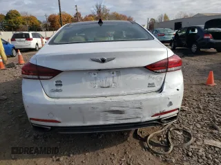 2018 Genesis G80 3.8L with VIN KMHGN4JE0JU250796, listed as a Copart auction lot 78609444 with 121,395 mi miles and Salvage Title. Bid and sale history available at DreamBid. Image 6.