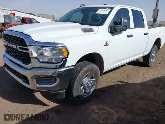 2024 Ram 2500 Tradesman with VIN 3C6UR5CLXRG222734, listed as a IAAI auction lot 41689397 with 4,685 mi miles and . Bid and sale history available at DreamBid. Image 2.