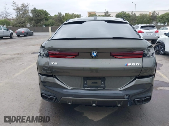 2024 BMW X6 M60i with VIN 5UX43EX06R9U42705, listed as a IAAI auction lot 40359439 with 9,071 mi miles. Bid and sale history available at carsss.com. Image 17.