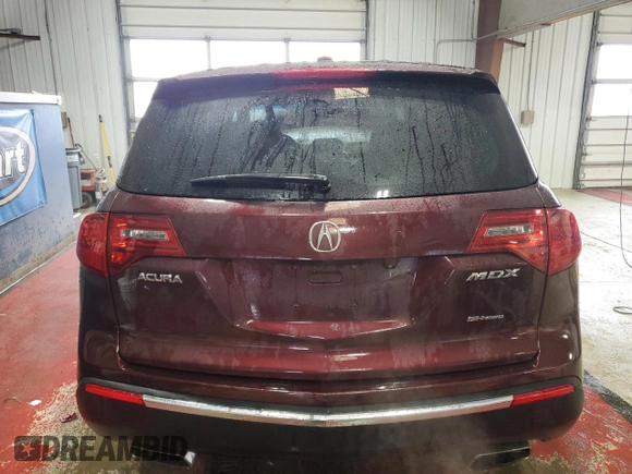 2011 Acura MDX Tech Pkg with VIN 2HNYD2H6XBH515446, listed as a Copart auction lot 52303195 with 167,296 mi miles and Salvage Title. Bid and sale history available at carsss.com. Image 6.