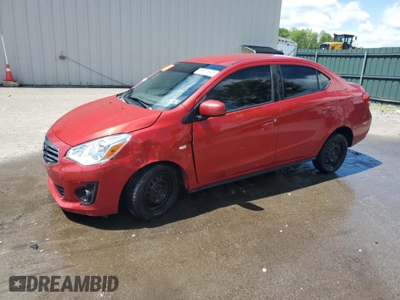 2019 Mitsubishi Mirage ES with VIN ML32F3FJ4KHF13299, listed as a Copart auction lot 58901695 with 58,644 mi miles and Salvage title. Bid and sale history available at DreamBid. Image 1.