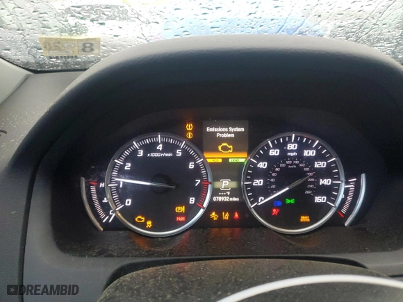 2020 Acura TLX with VIN 19UUB1F38LA000315, listed as a Copart auction lot 51463535 with 78,932 mi miles and Salvage Title. Bid and sale history available at carsss.com. Image 9.